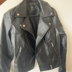 Biker faux leather jacket for women